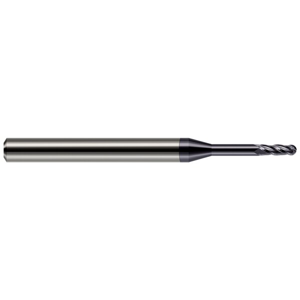 Harvey Tool Miniature End Mill - 4 Flute - Ball 0.1250" (1/8) Cutter DIA x 0.3750" (3/8) Length of Cut 805608-C3 - main